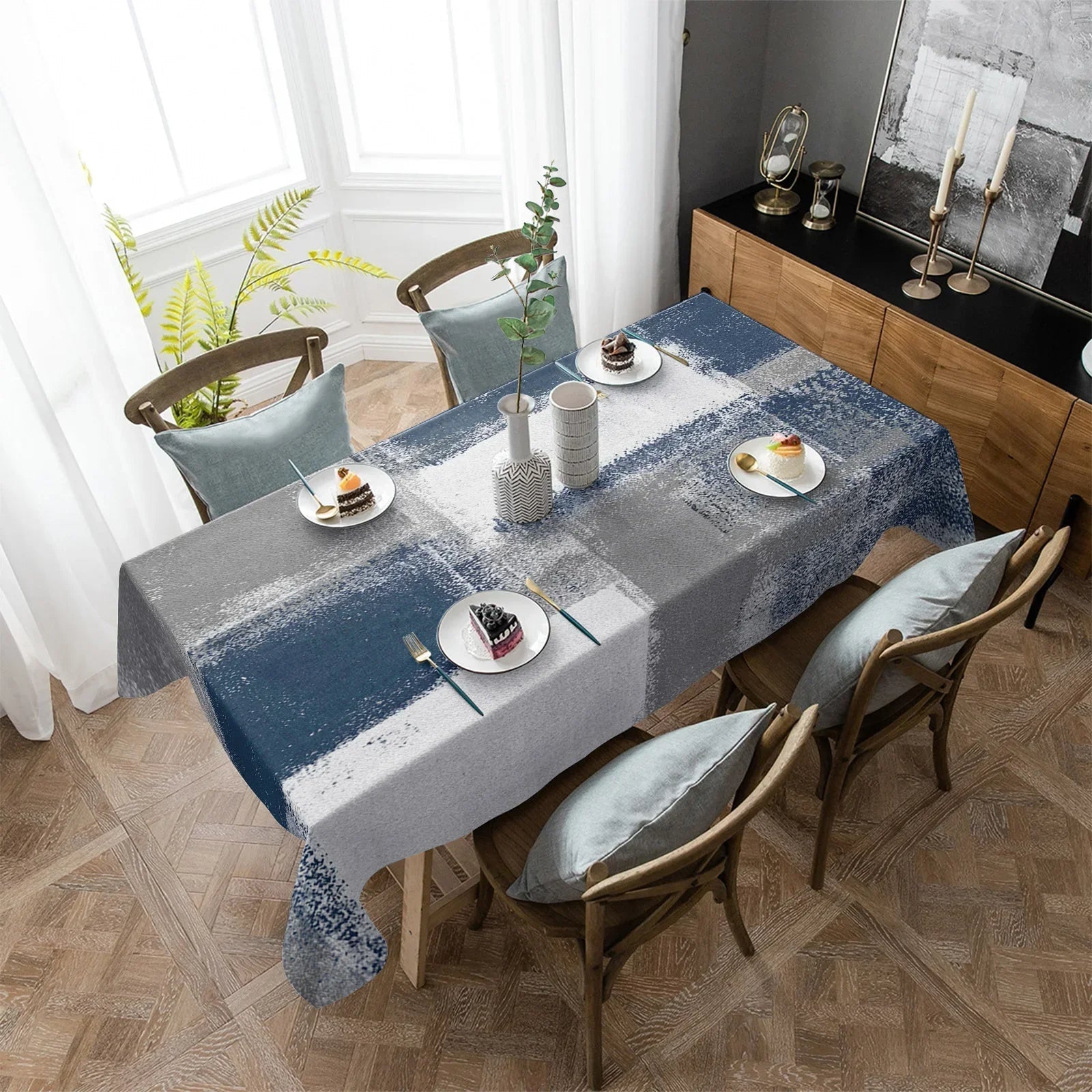Nappe de Table Rectangulaire de Style Abstrait