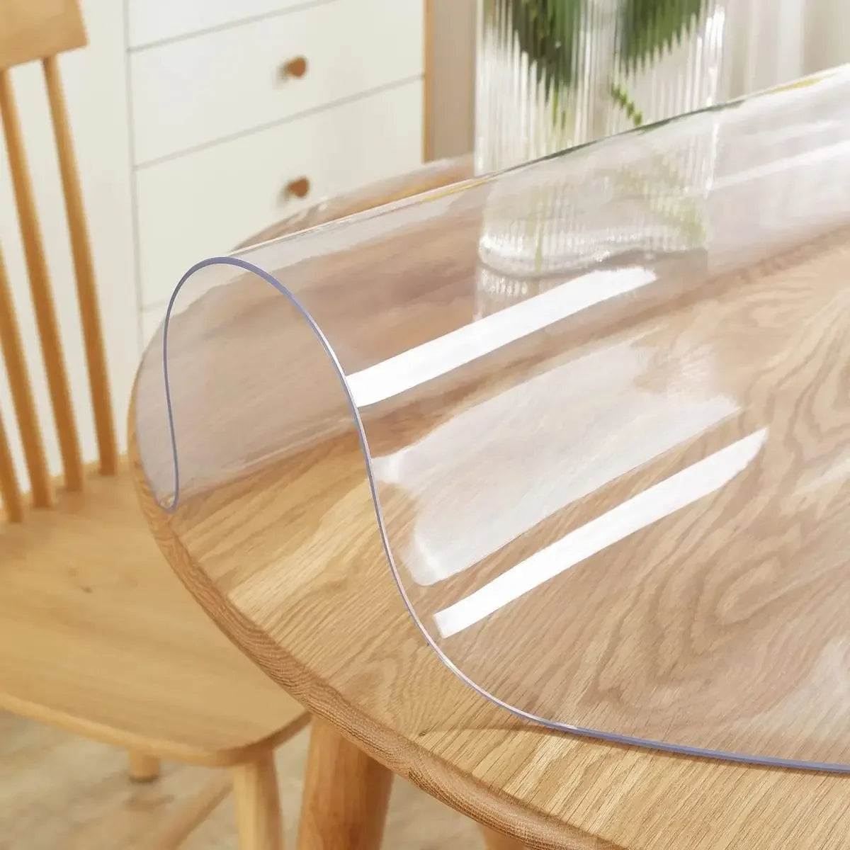 Nappe de Table Transparente Ronde Résistante