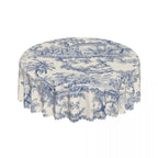 Nappe Ronde Toile de Jouy – Charme Français et Élégance Classique pour Votre Table