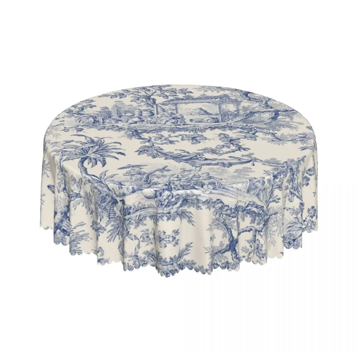 Nappe Ronde Toile de Jouy – Charme Français et Élégance Classique pour Votre Table