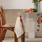 Nappe Beige Chic et Élégante en Dentelle