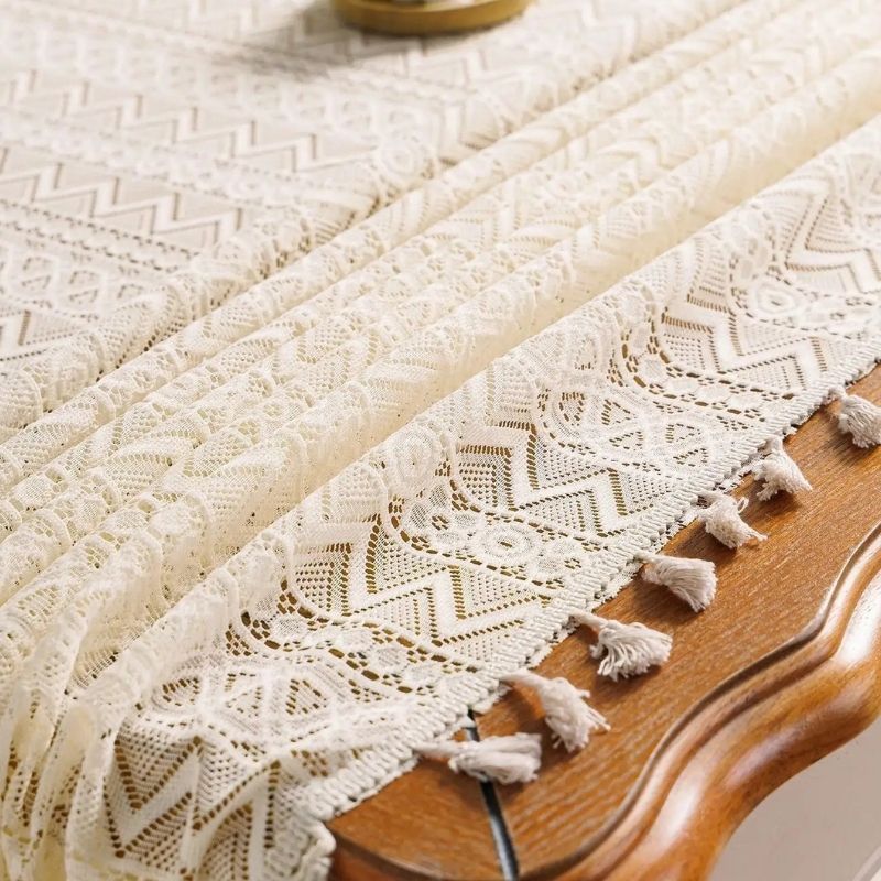 Nappe Beige Vintage en Dentelle