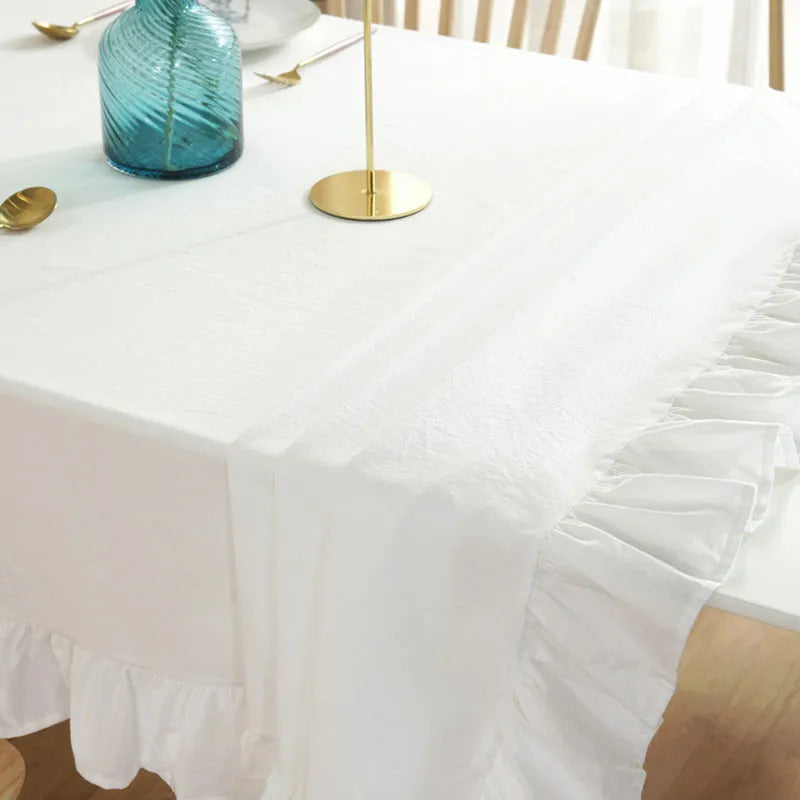 Nappe Blanche Pratique et Élegante en Lin