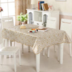 Nappe Dorée Rectangulaire à Motif Floral Élégant