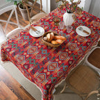Nappe Rouge Décorative à Motif Tendance