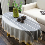 Nappe Table Ovale Moderne Style Nordique en Dentelle