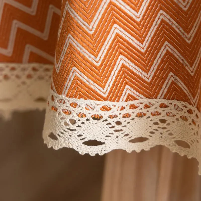 Nappe de Table Ovale Orange avec Motif Design