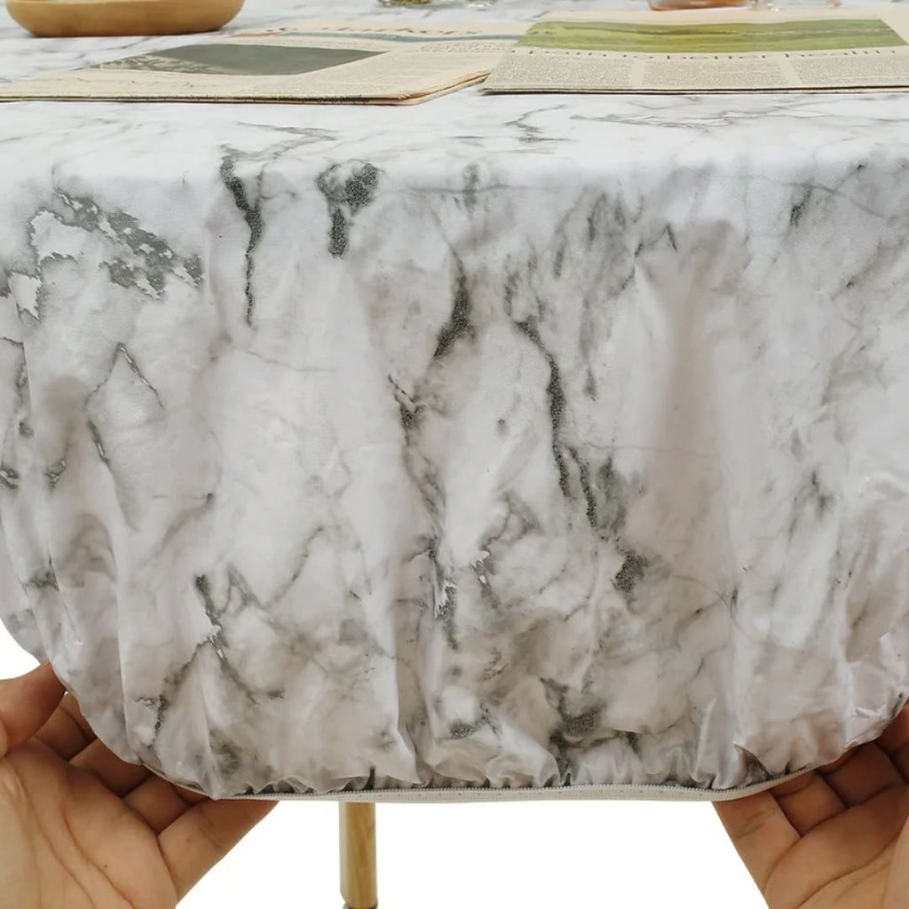Nappe de Table Ronde Effet Marbré