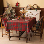 Nappe Table Rouge et Rectangulaire de Noël