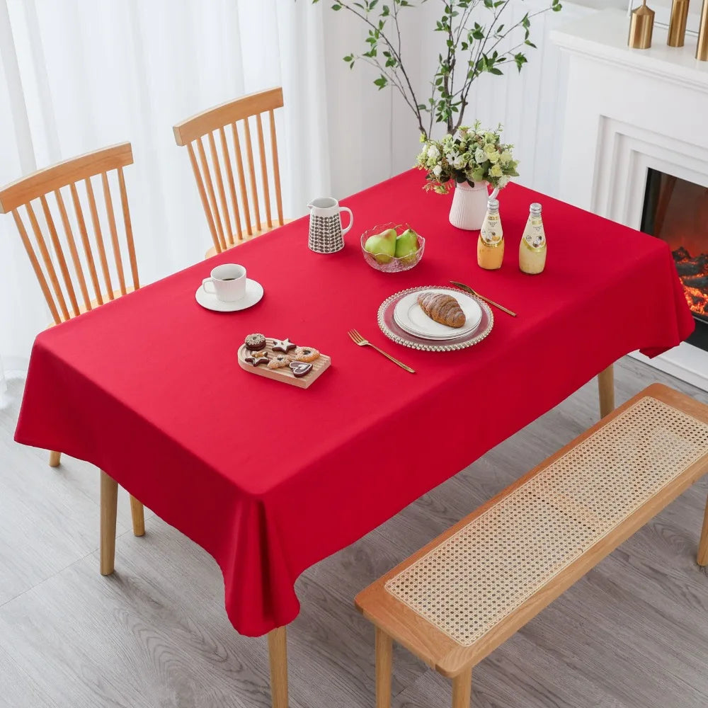 Nappe de Table Rouge et Rectangulaire
