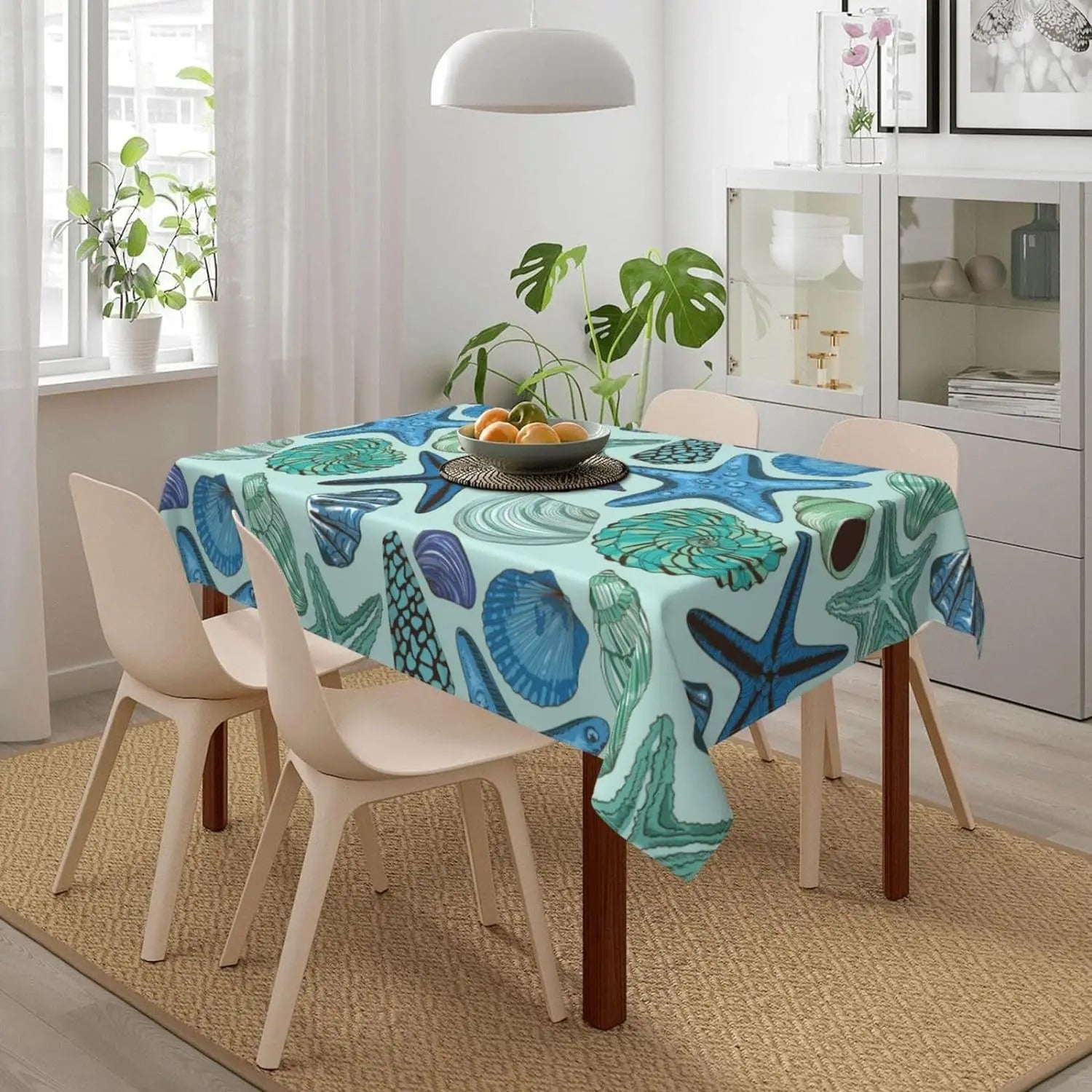 Nappe en Toile Cirée Rectangulaire Motif Coquillage