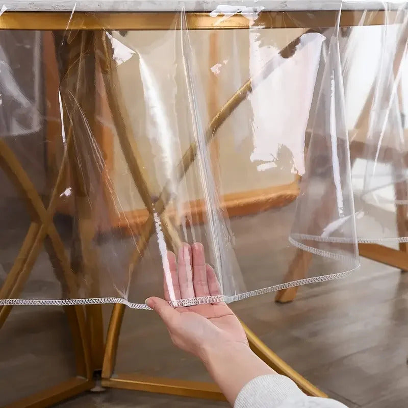 Nappe Transparente Ronde Imperméable et Résistante