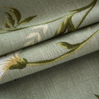 Nappe Verte Élégante Imprimée de Fleurs