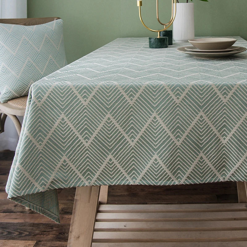 Nappe Verte Élégante au Style Épuré