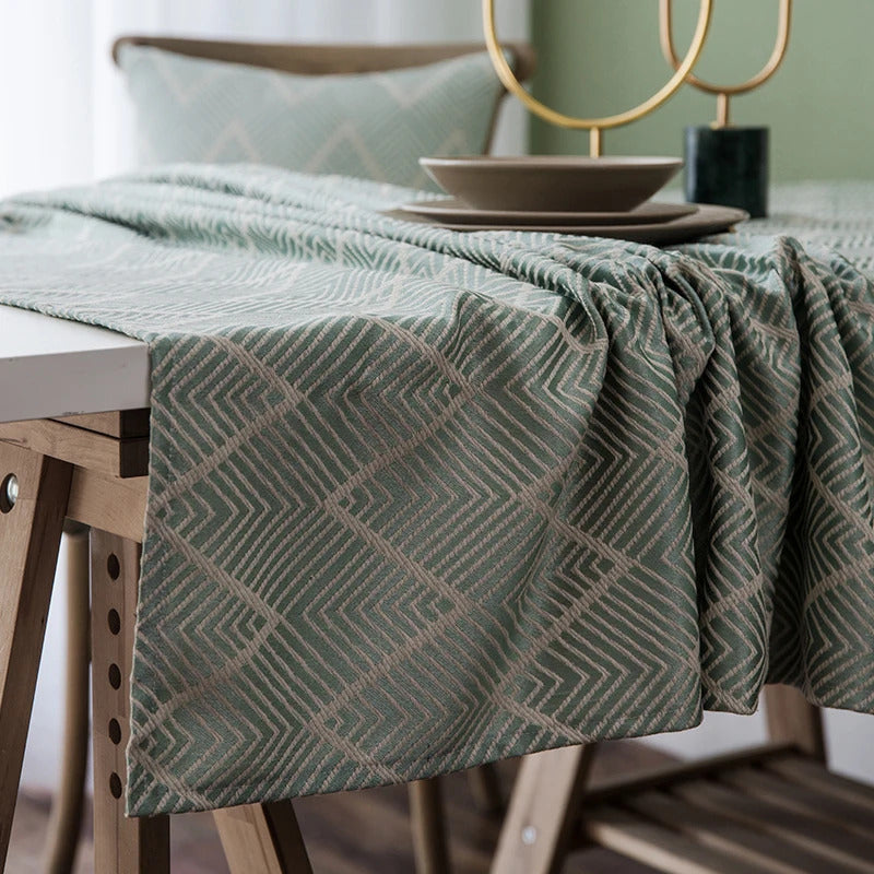 Nappe Verte Élégante au Style Épuré