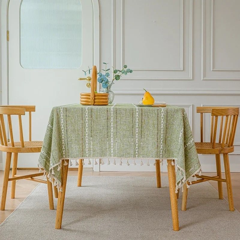 Nappe Verte Rectangulaire Chic et Durable